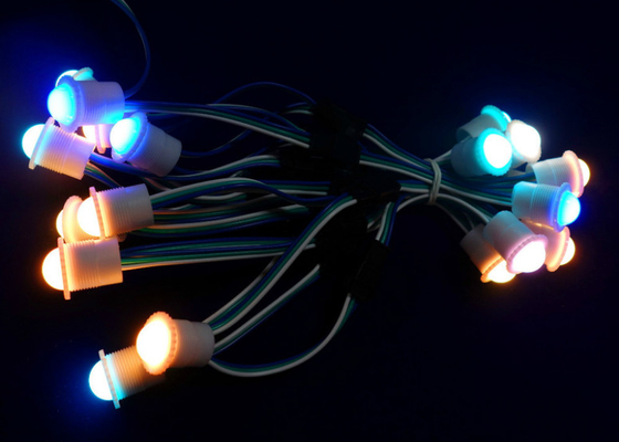 لامپ پیکسل ضد آب 16 میلی متر ضد آب ، DC 5V RGB Ws2811 LED پیکسل رشته ای برای علامت کازینو
