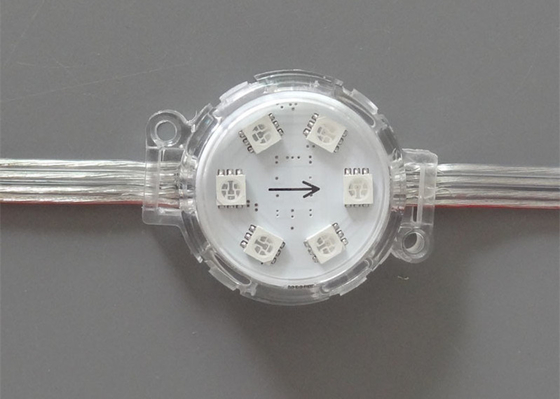 Waterproof DC24V UCS1903 IC 40mm Diameter Addressable Transparent Cover Exposed LED Lamp