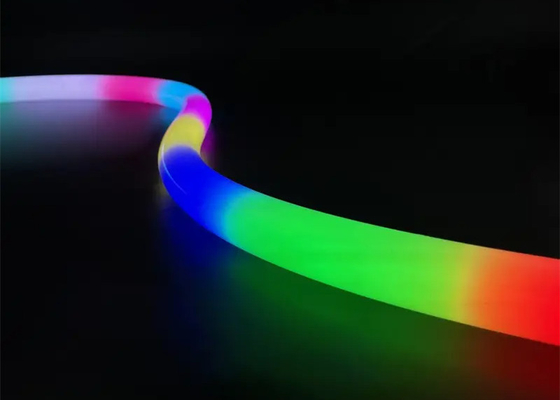 نوار روشنایی دیجیتال RGB LED Neon 360 ° دور 25mm Magic Color کنترل خارجی