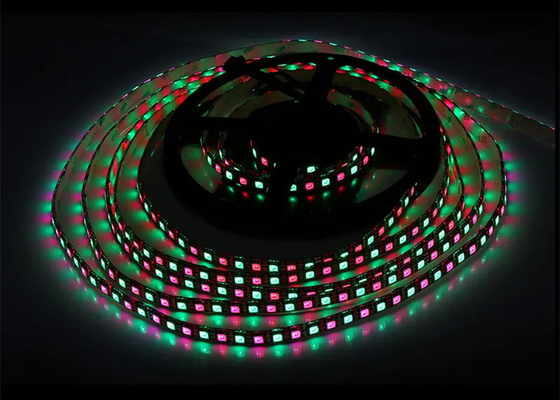 خط سیگنال دوگانه دیجیتال DC12V IP20 WS2815 SMD5050 96 led/m l RGB IC نوار LED قابل آدرس