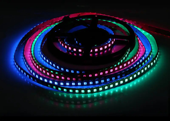 خط سیگنال دوگانه دیجیتال DC12V IP20 WS2815 SMD5050 96 led/m l RGB IC نوار LED قابل آدرس