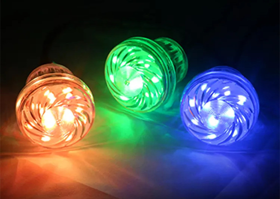 24 ولت RGB WS2811/UCS1903 LED روشنایی سرگرمی Pixel Light Cabochon LED 60mm 18 LED