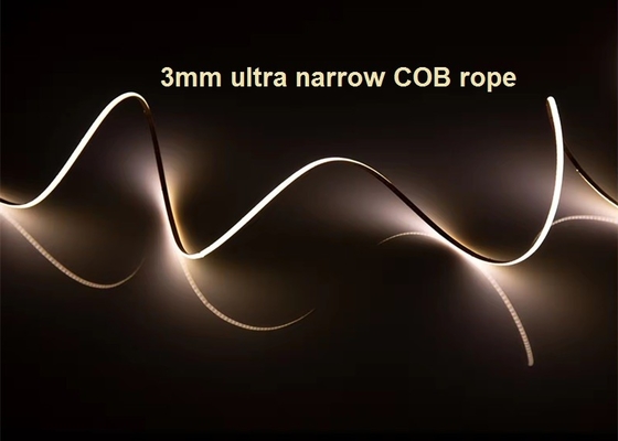 3mm Ultra Narrow COB LED Strip Rope کمد کمد کمد تلویزیون Backlight 400LEDs/M