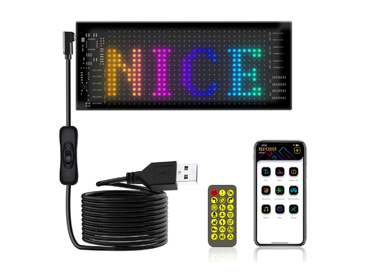 صفحه نمایش LED انعطاف پذیر 16 * 32 کنترل اپلیکیشن برنامه نویسی پیام حرکت پذیر صفحه نمایش LED ماشین انعطاف پذیر