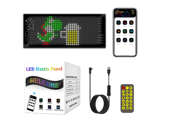 صفحه نمایش LED انعطاف پذیر 16 * 32 کنترل اپلیکیشن برنامه نویسی پیام حرکت پذیر صفحه نمایش LED ماشین انعطاف پذیر