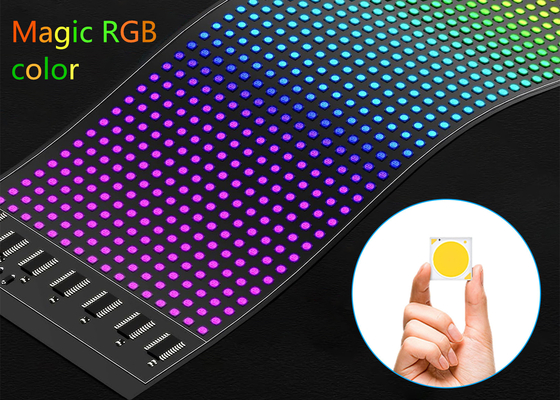 16*64 صفحه نمایش انعطاف پذیر LED صفحه نمایش بیرونی پنل ضد آب پنجره خودرو صفحه نمایش نرم LED