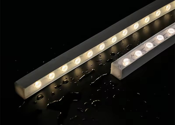 16*16 میلی متر انعطاف پذیر لنز نوری خطی LED DC24V IP65 ضد آب چراغ شوینده دیوار