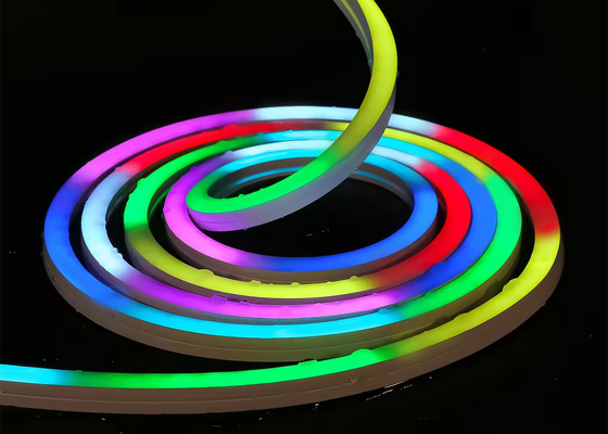 LED RGBW LED Neon Strip Sign Flex Lights DMX Signal 24V IP67 ضد آب برای تزئینات داخلی و خارجی 1616mm