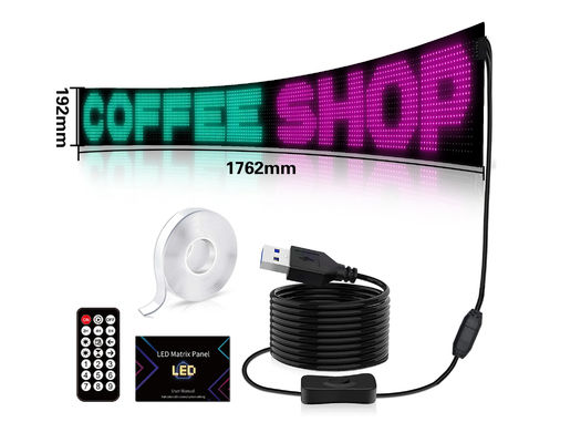 16*192 LED Smart Soft Screen Control Car Pixel Display برای نشانه های تبلیغاتی فروشگاه