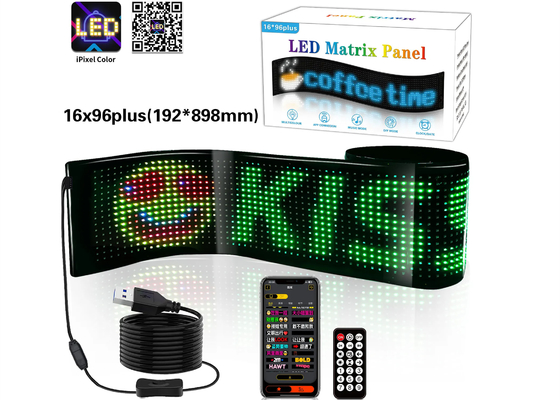 DIY LED Sign Matrix Panel Screen APP Control برای فروشگاه بیلبورد بار ماشین NEW Size 1696 Plus