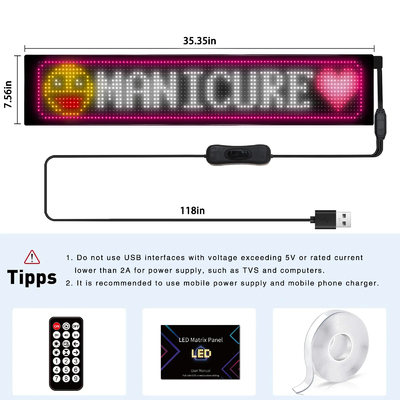 DIY LED Sign Matrix Panel Screen APP Control برای فروشگاه بیلبورد بار ماشین NEW Size 1696 Plus