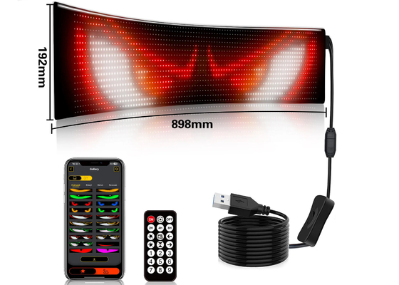 5VDC USB / 2A سوپر کامیون Demon Eye LED Soft Screen APP برنامه نویسی بلوتوث نمایشگاه تبلیغاتی ماشین Evil Eyes