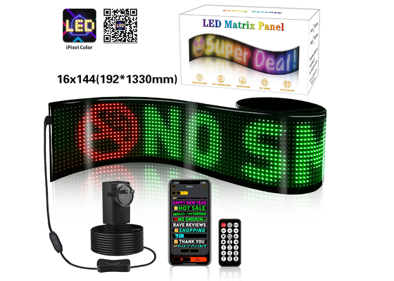 کنترل از راه دور صفحه نمایش قابل برنامه ریزی RGB ، نمایش نرم LED تبلیغاتی پنجره فروشگاه