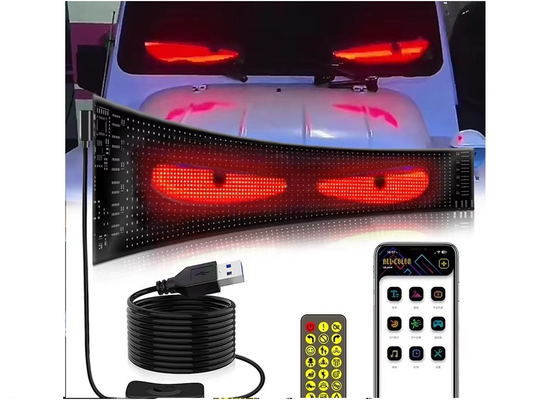 چراغ جلو 5VDC USB/2A چراغ جلو قرمز شیطان چشم کامیون شیشه جلو LED علامت شیطان چشم چراغ جلو LED برای موتورسیکلت