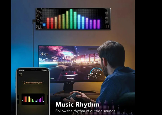 اپلیکیشن کنترل علامت تبلیغات صفحه نمایش دیجیتال پنجره عقب با صفحه نمایش 192x898mm LED نرم
