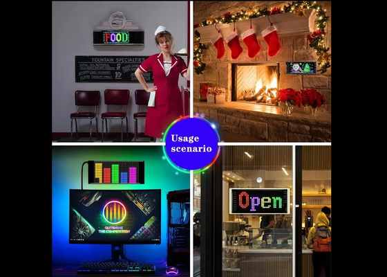 اپلیکیشن کنترل علامت تبلیغات صفحه نمایش دیجیتال پنجره عقب با صفحه نمایش 192x898mm LED نرم