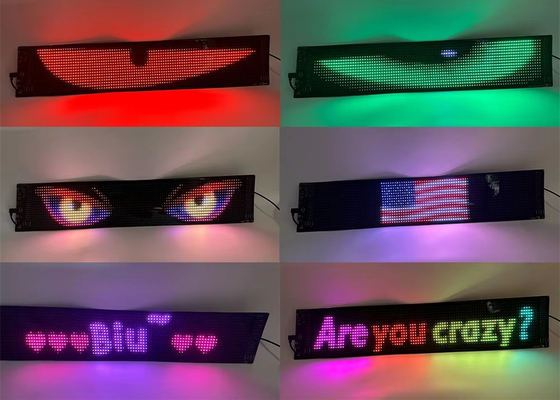 نشانه های انیمیشن LED حالت سفارشی برای کامیون 5VDC USB / 2A متن چرخش صفحه نمایش 120x595mm