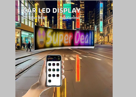 صفحه نمایش دیجیتال پنجره خودرو LED چند عملکرد قابل برنامه ریزی صفحه تبلیغاتی تزئینی ماتریس