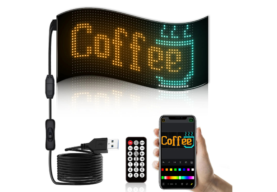 صفحه نمایش 24*48 LED Flexible Light APP Control Car Advertising Screen Ip65 صفحه نمایش کامل رنگ ماشین با کیفیت بالا