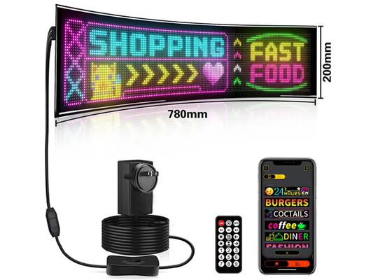 32 * 160 رنگ کامل دو ردیف چرخش LED Light Sign برای ماشین LED تبلیغاتی نشان پنجره نمایش