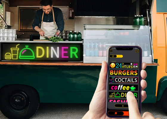 32 * 160 رنگ کامل دو ردیف چرخش LED Light Sign برای ماشین LED تبلیغاتی نشان پنجره نمایش