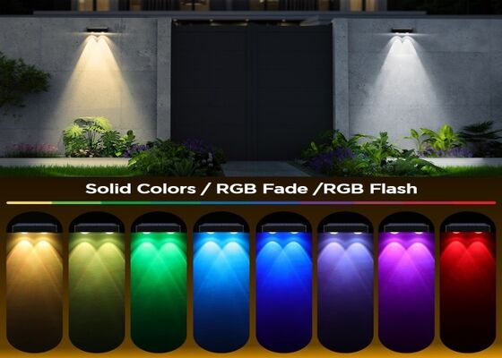 IP67 Waterproof RGB Home Solar - Powered Fence Lamp for Decoration