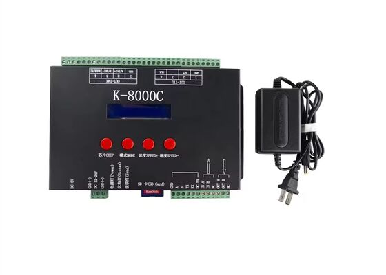 K-8000C کنترل کننده رنگ جادویی قابل برنامه ریزی کنترل کامل رنگ از طریق DMX / SPI با عملکرد کدگذاری داخلی برای کنترل نور