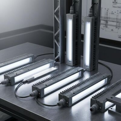 چراغ های روشنایی LED آلومینیومی IP65 که برای کاربردهای صنعتی طراحی شده اند و دارای منبع نور LED و خانه قوی هستند